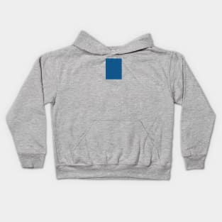 Herringbone Pattern - Classic Blue Kids Hoodie